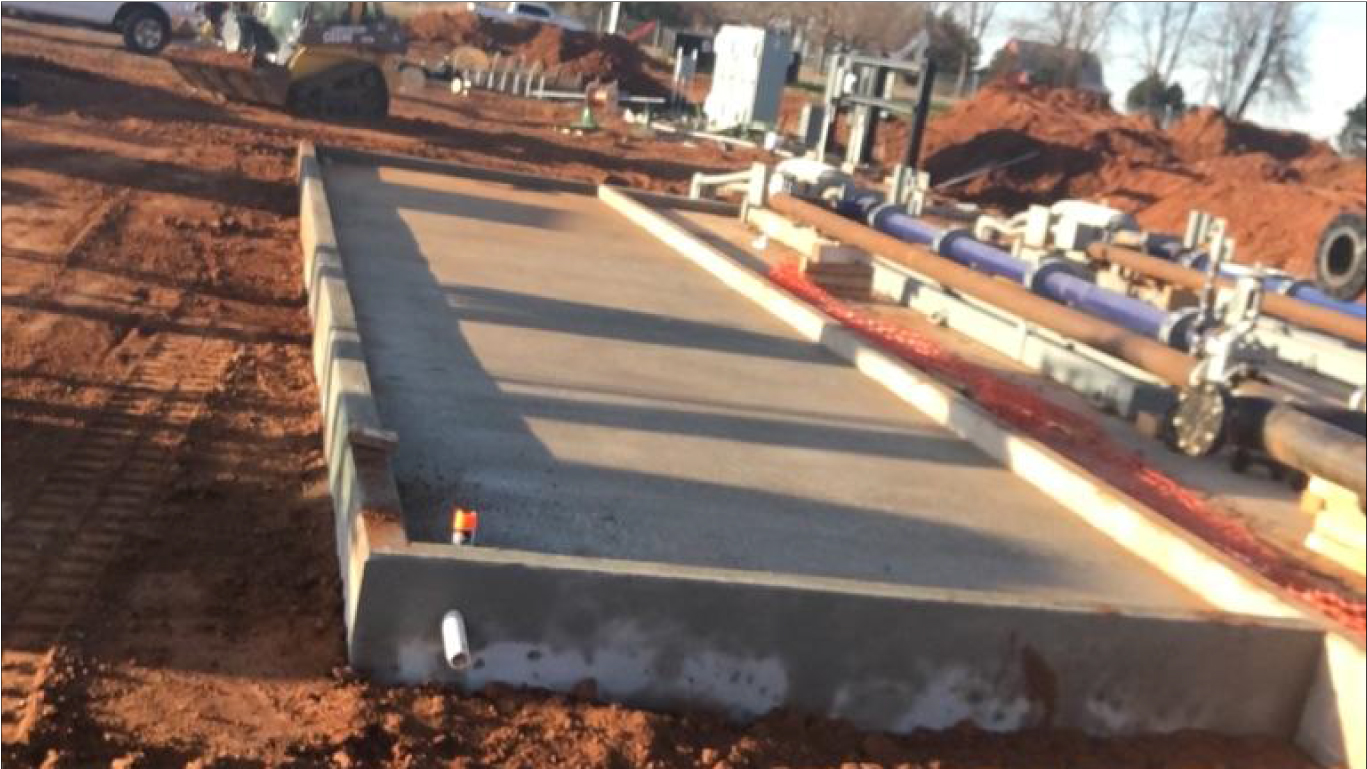 Concrete Pad for the Midstream Industry by W5 Construction in Tuttle, Oklahoma