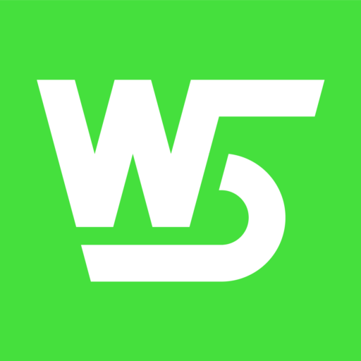 W5 Construction Logo Wordmark Transparent Background